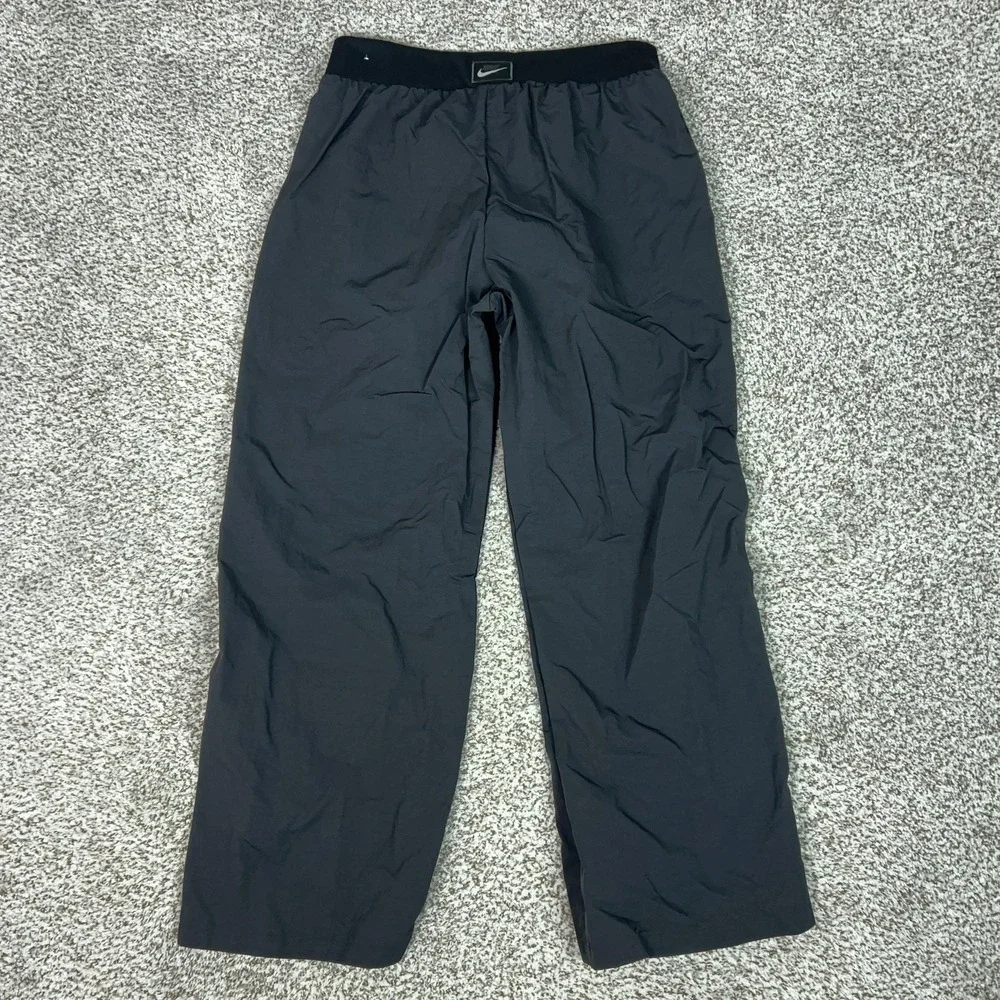 Nike Pants‎ Womens Large Black Nylon Track Straight Leg Gym Workout Sport Icon